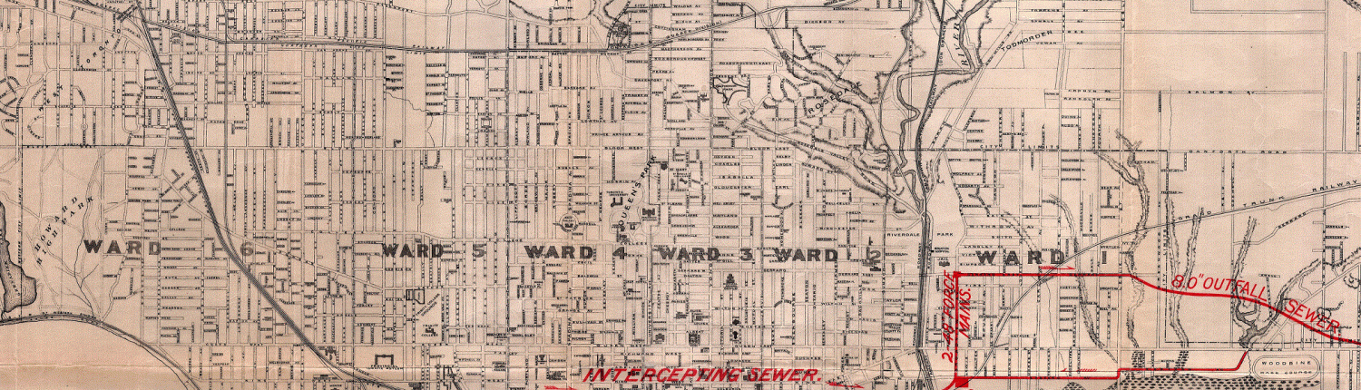 Sewage drains map of Toronto Sewage drains map of Toronto