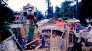 Team at work - local plumber