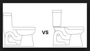 one vs two piece new toilet