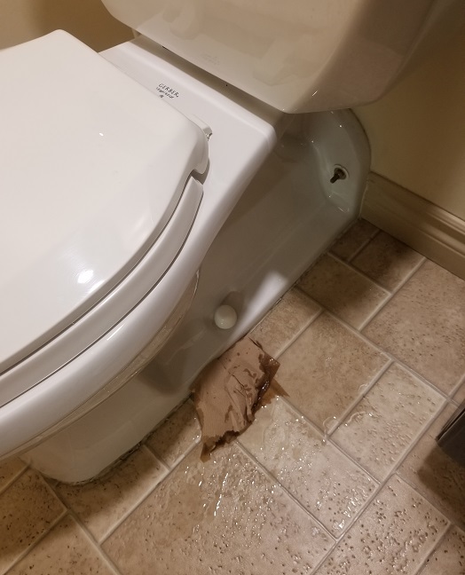 Toilet leaking at base